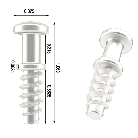 334 Mounting Euro Screw | 5/16" Gap x 1/2" Thread