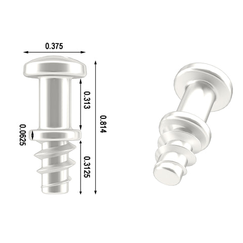 335 Mounting Euro Screws 5/16" Gap, Cut to 5/16" long