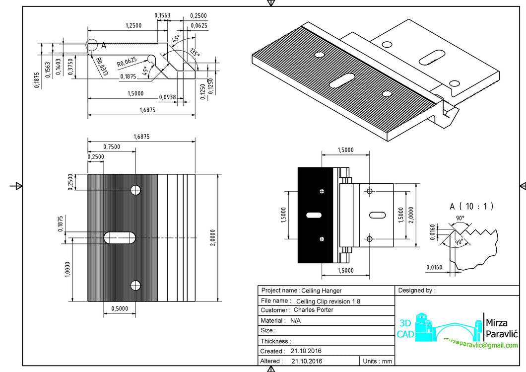 537 Ceiling Clip, Router Template | Star Hanger Systems