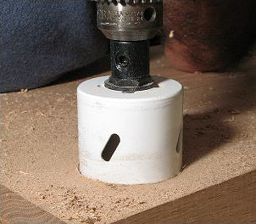 hole saw, mandrel